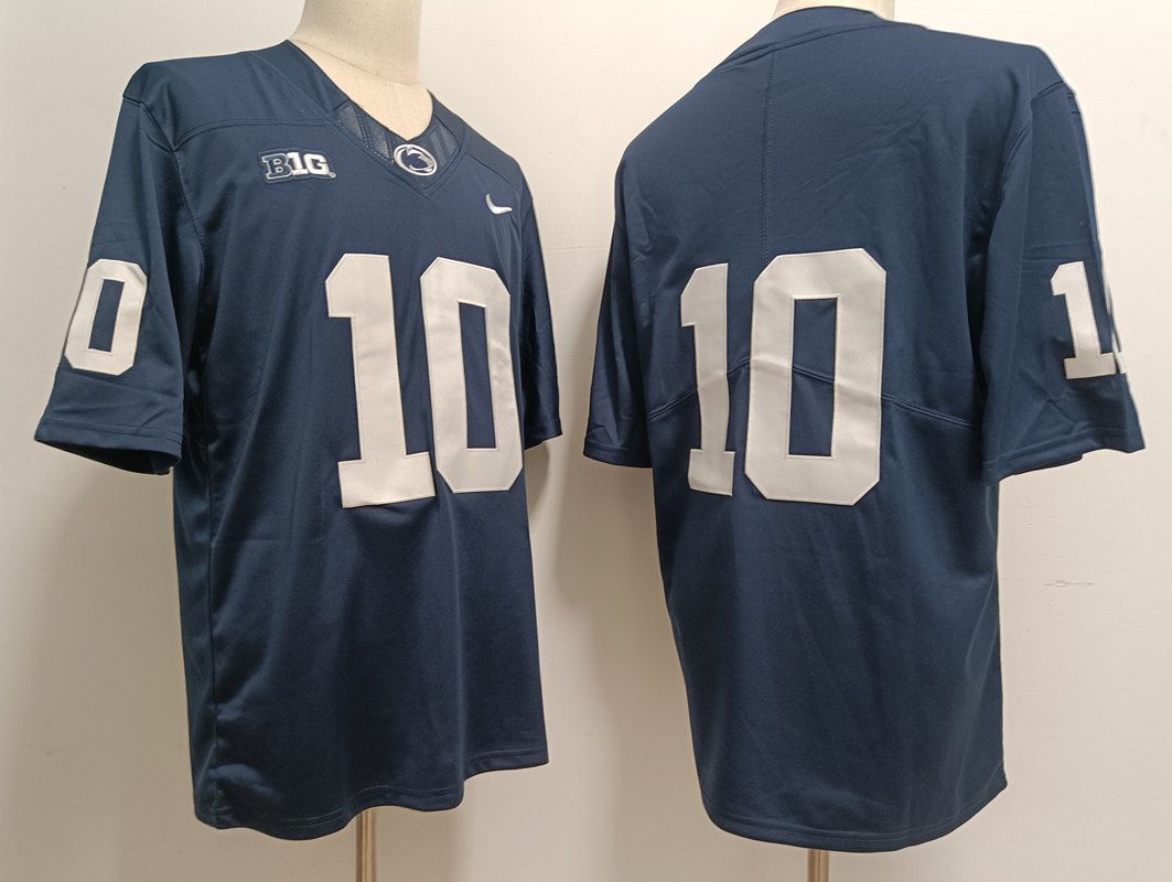 Men Penn State Natty Lions #10 No Name Blue Nike 2025 NCAA Jersey